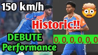 Mayank Yadav Fastest 150 kmh Ball In India vs Bangladesh😱 MAYANK HISTORIC [upl. by Ainitsirhc218]