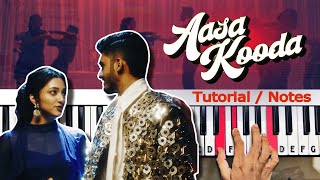 Aasa Kooda Piano TutorialNotes  Sai Abhyankkar  Thejo Bharathwaj  Preity Mukundhan  Sai Smriti [upl. by Garnett223]