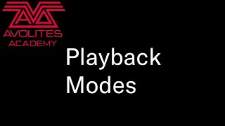 Playback Modes [upl. by Ailsun]