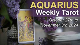 AQUARIUS WEEKLY TAROT READING quotPEACE OFFERINGquot October 28th to November 3rd 2024 weeklytarotreading [upl. by Etteroma302]