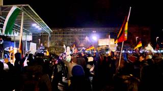 LEGIDA Leipzig  30012015  Nationalhymne [upl. by Yregram323]