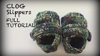 Crochet Clog Slippers Tutorial the full version [upl. by Aifos]