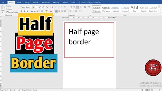 Half page border in Microsoft word  tech and skills Diary [upl. by Wynny]