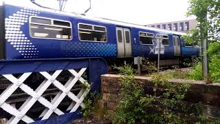 2E63 320308 Airdrie  Balloch passing the Clydeside Express way on the Argyle line 140624 [upl. by Enahs855]