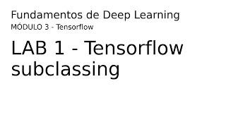 Deep Learning  03 13 LAB1 Tensorflow subclassing [upl. by Rehctaht]