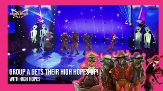 Group A Sings “HighHopes”  The Masked Singer Season 12 Epiosde 3 [upl. by Nowyt248]