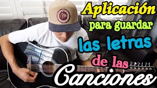 Aplicación para guardar las letras de las canciones [upl. by Nnaaras748]