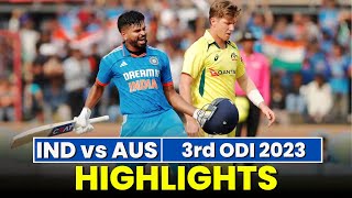 India vs Australia 3rd ODI Highlights  IND vs AUS 2023  HIGHLIGHTS [upl. by Retswerb376]