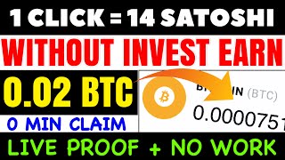 per claim 14 satoshi  free bitcoin faucet  002 btc  0 min claim  btc faucet no timer [upl. by Ecnahc]