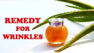 BEST HOME REMEDY FOR WRINKLES  NATURAL REMEDIES FOR WRINKLES AND SAGGING SKIN ON FACE amp FOREHEAD [upl. by Notsur966]