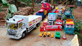 Wadidau  Mobil Truk Tronton Rc Panjang Bongkar Truk Molen Truk Pasir Loader Mobil Pemadam Tayo [upl. by Amsirak]