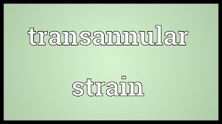 Transannular strain Meaning [upl. by Notgnirrab]