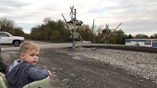 THE TRAIN ENGINEER KNOWS ME😃 Watching TRAINS with Grandaddy☺️ [upl. by Ahsir]