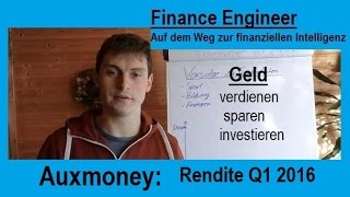 Auxmoney Anleger Erfahrungen Rendite Q1 2016 [upl. by Eseeryt]