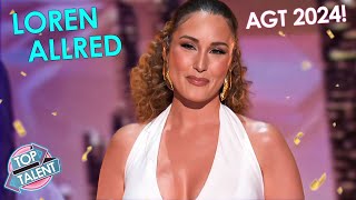 Loren Allred Performs on AGT 2024❗LIVE TV with Grammy Winner 😳 [upl. by Cila]