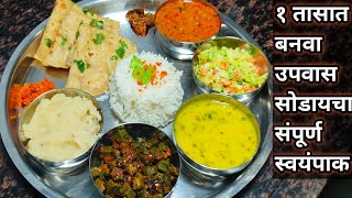 सकाळी उपवास सोडण्यासाठी घाई  गरबडीने करा अशी थाली  Easy And Quick Thali Recipe [upl. by Llecrad179]