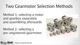 How to Select a Gearmotor [upl. by Aiym]