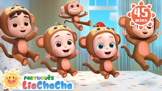 Cinco Macaquinhos  Canção de Animal  LiaChaCha em Português  Música Infantil amp Canção Infantil [upl. by David]