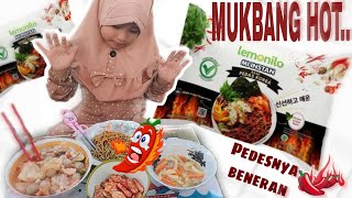 Mie Lemonilo Rasa Pedas Korea  Bibir Sampe Panas Mukbang [upl. by Itch]