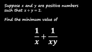 Calculus Solution to Minimizing a Fractional Expression [upl. by Ahsad]