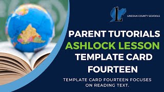 Ashlock Reading Parent Tutorial  Template Card Fourteen  Reading Text [upl. by Rip]