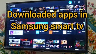 check downloaded apps in samsung smart tv apps [upl. by Arreis877]