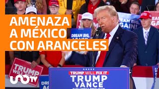 Trump amenaza con aranceles del 25 a México si no para “embestida” de “criminales” y “drogas” [upl. by Alohcin]