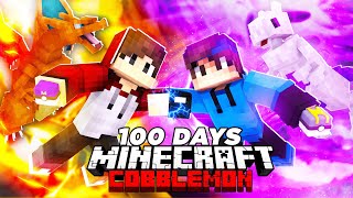 I Spent 100 Days In KANTO ONLY Pokemon VS MY RIVAL In MINECRAFT COBBLEMON [upl. by Arhsub]