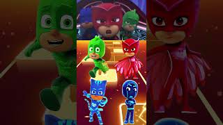 PJ Masks  Gekko 🆚 Owlette 🆚 CatBoy 🆚 Night Ninja X Dance Song Tiles Hop EDM Rush shorts [upl. by Catherina]