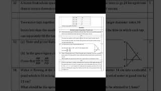 Sample paper class 10th math mathclass10 samplepaper2024 shorts [upl. by Atikin181]