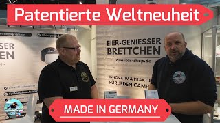 WELTNEUHEIT  Caravan Salon 2024  EierGeniesserBrettchen  Patentiert  MADE IN GERMANY [upl. by Ycnaf]