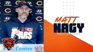 Matt Nagy on Fields Hes continued to grow and get better  Chicago Bears [upl. by Odnala]