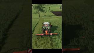 Erratic Mowing with Fendt Favorit amp Kubota Mower amp Tedder  Farming Simulator 22 fs22 shorts [upl. by Alimat419]