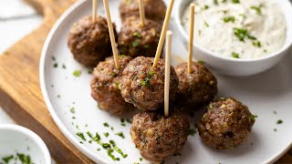 Low Carb Moroccan Meatballs Keto Ground Lamb Recipe [upl. by Imiaj]