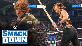 Michin saves Bayley with Kendo stick attack on Nia Jax SmackDown highlights July 5 2024 [upl. by Betthezel97]