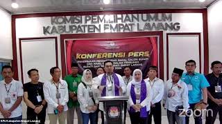 Konferensi Pers Penerimaan Pendaftaran Bakal Calon Bupati dan Wakil Bupati Empat Lawang Tahun 2024 [upl. by Nabru121]