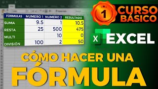 CÓMO HACER UNA FÓRMULA EN EXCEL Nueva Versión [upl. by Idihc36]