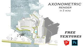 Architectural Presentation Tutorial  Axonometric Projection  APT1 [upl. by Mohn194]