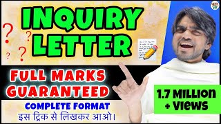 Inquiry Letter Trick  Inquiry Letter Format  Class 1011  Term 2  Letter Writing In English [upl. by Okiam]