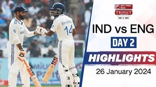 ind vs eng 1st test day 2 highlights 2024 india vs england 1st test day 2 highlights 2024 ind vs eng [upl. by Enelcaj713]