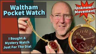 Mystery Watch❓— Unboxing RARE Red Guilloche Dial Waltham Pocket Watch — Is It Worth Anything [upl. by Isbella]