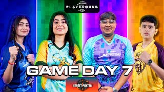 Playground 3 Game Day 7  Street Fighter  CarryMinati Elvish Yadav Techno Gamerz Mortal [upl. by Ilagam572]