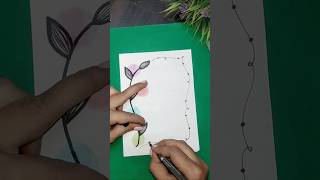 Easy front page kaise banayefront pageshortsart diy shortvideo borderpattern borderart art [upl. by Lebar]