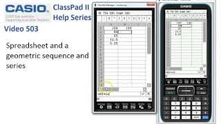 ClassPad Help 503  Geometric Sequence [upl. by Eigna]