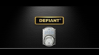 Defiant Spin 2 Lock Electronic Deadbolt Programming [upl. by Neleh121]