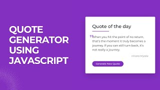 Quote Generator Website Using HTML CSS Bootstrap 5 And JavaScript  Coding League [upl. by Jerrold]