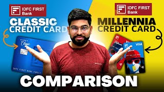 IDFC First Classic Vs IDFC First Millennia Credit Card  Detailed Comparison [upl. by Nilloc167]