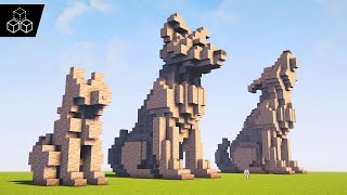 3 Wolf Statue Designs  Minecraft Tutorial [upl. by Daahsar]