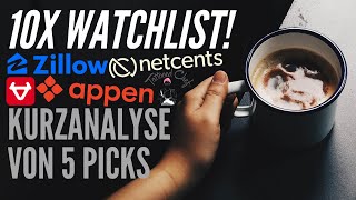 5 Tenbagger Aktien  Kurzanalysen aus meiner Wachstumtitel Watchlist eher unbekannt 6 [upl. by Sosthenna]