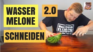 Wassermelone Schneiden Version 2  Wer es nicht kennt der lernt es jetzt [upl. by Hocker]